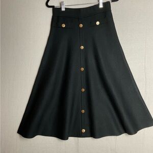 Lark+Grey Black A-Line Skirt, size small